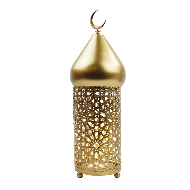 Gold Set of 3 Minaret LED Lanterns