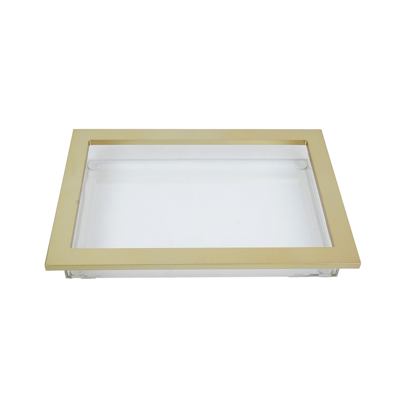 Clear Acrylic Tray with GOLD Frame (2312-1)