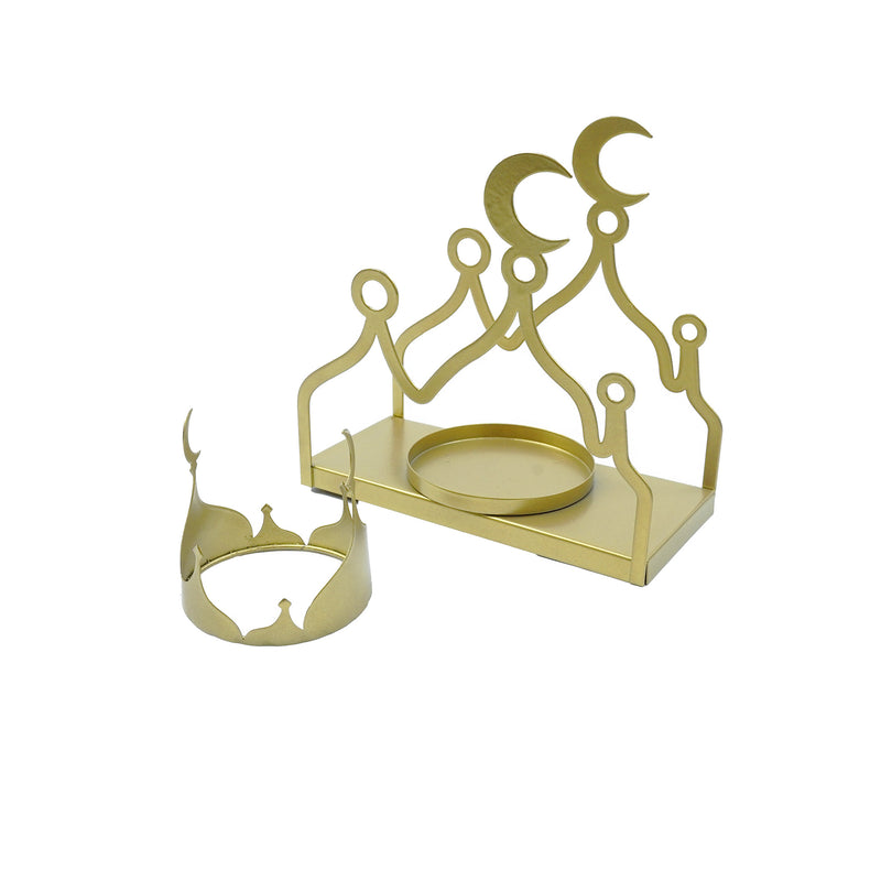 3 Minaret Mosque Silhouette Candle Stand (K-2801 )