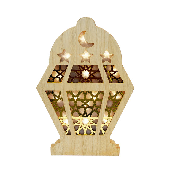 Natural EXTRA LARGE Solid Wood Lantern Light Stand (757-71)