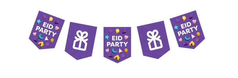 Eid Party Collection Fabric Bunting 10 Metres