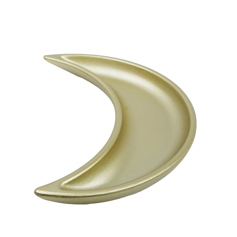 Matt Gold Crescent Moon Plate Eid/Ramadan (CX2310311)