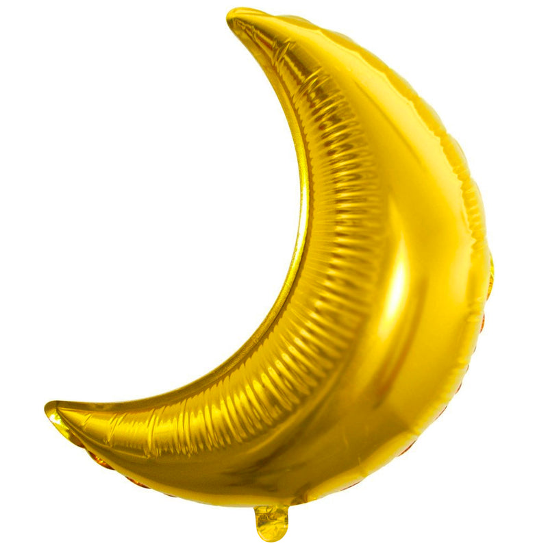 Pack of 2 Jumbo Gold Crescent Moon Eid & Ramadan Foil Balloon