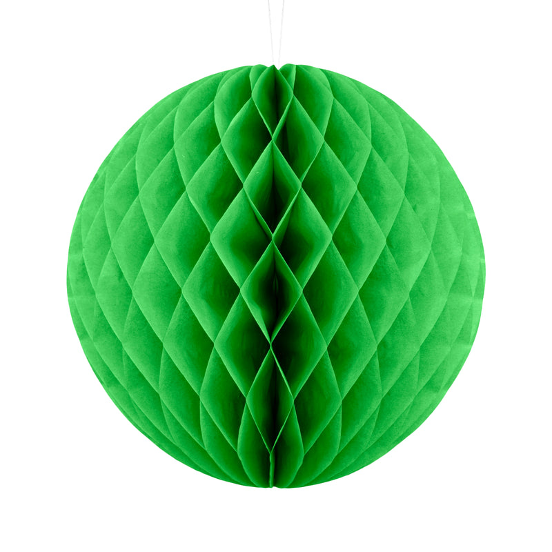 Pack of 2 Green Paper Hanging Honeycomb Sphere Balls Eid Party Decoration