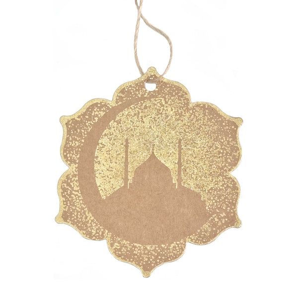 Pack of 20 Gift Tags With Natural Hessian String - Mosque Flower