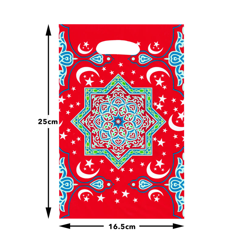 Pack of 20 Red Star Pattern Eid & Ramadan Party Bags