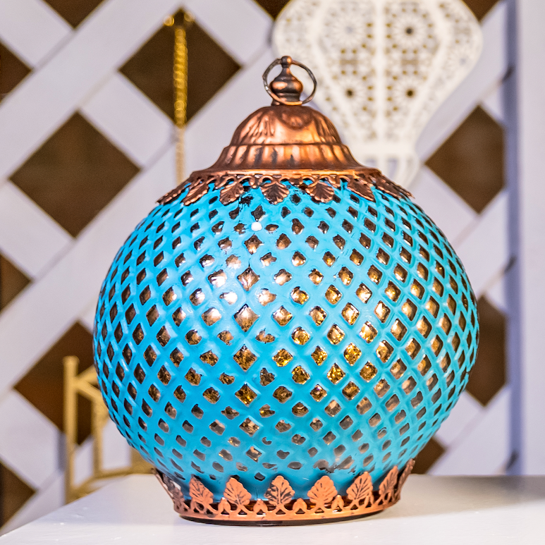 Blue online moroccan lantern