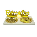 Ramadan Candle with 2 Mini Gold Plates & Tealight (757-54)