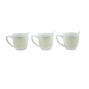 Set of 3 Medium Calligraphy Mugs With Spoons (AT1615-3)