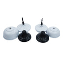 Set Of 2 White Metal Minaret Style Bowls (C5621)