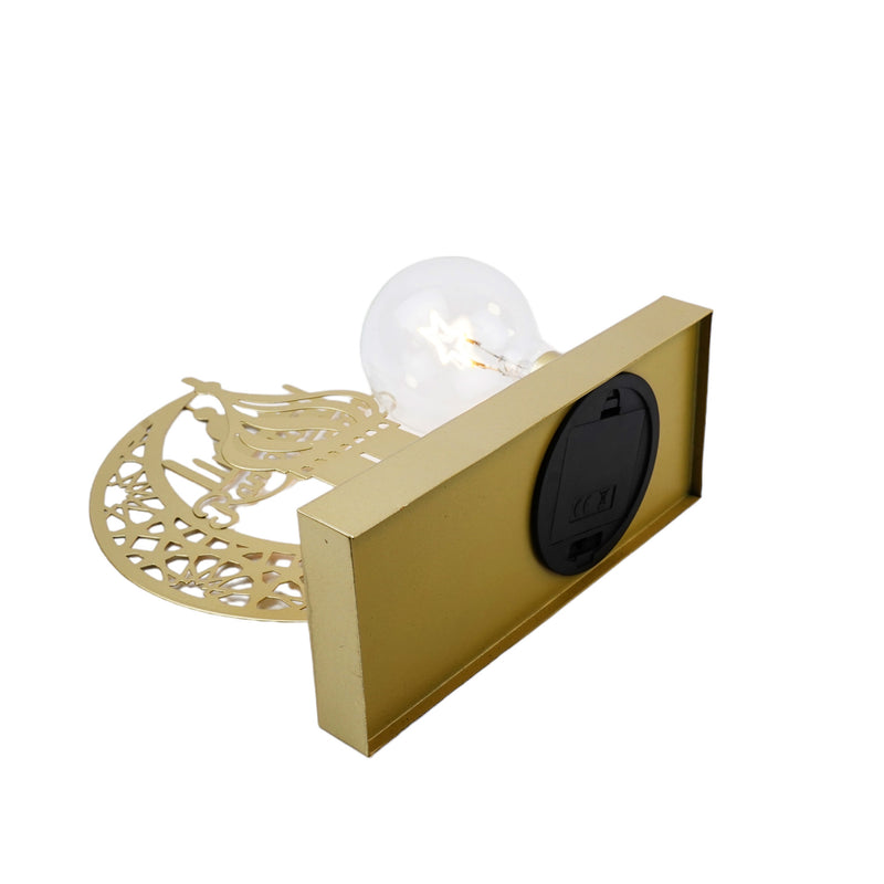 Ramadan Kareem Large Crescent Masjid Swirl Dome LED Bulb Tablescape (15938)