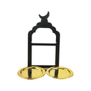 Two-Tier Black Crescent Moon Dessert Stand (2408244)