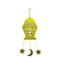 Set of 2 Shiny Gold Wooden Lanterns (757-70)