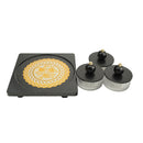 Black Solid Wood Tray with Glass Snack Jars (7712-11)