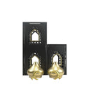Black Lanterns with Gold Dome (24735-3)