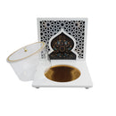 Geometric Minaret display Stand with Large Acrylic serving Bowl (2036-3A)