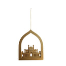 Set of 2 Gold 3D Wooden Window Minaret Hanging Decorations (2116-2G)