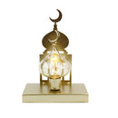 Brushed Gold Arch Minaret Table Stand With Minaret Shape LED Light (23648-1)