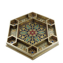 Mosaic Print Section Hexagonal Tray (2303-3G)