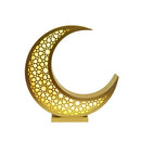 Giant Matt Gold Crescent Moon LED Light Geometric Stand(2314)