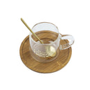 Glass Gold Arabic Calligraphy Mugs Plate-Spoon-Lid Options (BL)