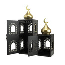 Black Lanterns with Gold Dome (24735-3)