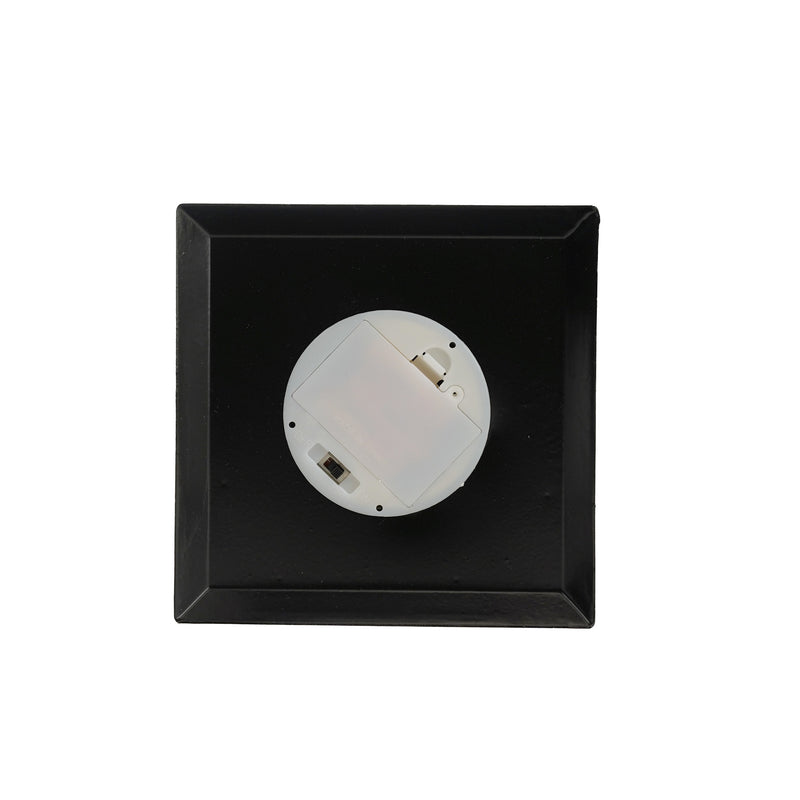 Black Crescent Moon Dome LED Lantern with Intricate Moon Star Cutouts (24206-4)