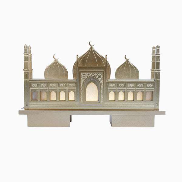 3D LED Mosque Stand Matt Gold (2227-4)