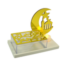 Crescent Moon with Mosque Tea Light Stand with Acrylic  رمضان كريم Box (757-55)