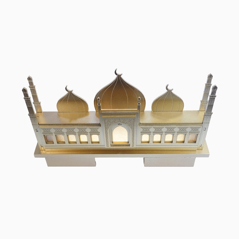 3D LED Mosque Stand Matt Gold (2227-4)