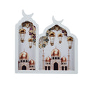 WHITE Wooden Mosque Shape Food Serving Tray (757-25)