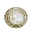 Round Ramadan Kareem Set of 3 Gold Trays (757-32)