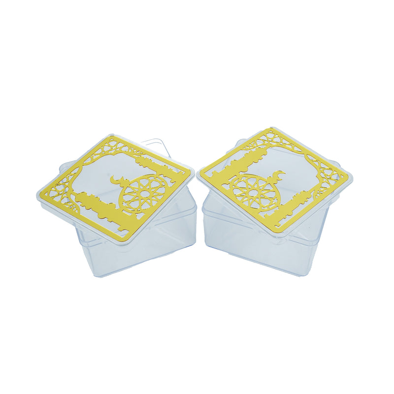 2 x Acrylic Geometric MOSQUE Box 10x10cm (757-48)