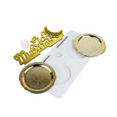 Mirrored Eid Mubarak Tealight Stand with 2 Gold Plates (757-53)