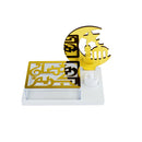 Crescent Moon with Mosque Tea Light Stand with Acrylic  رمضان كريم Box (757-55)