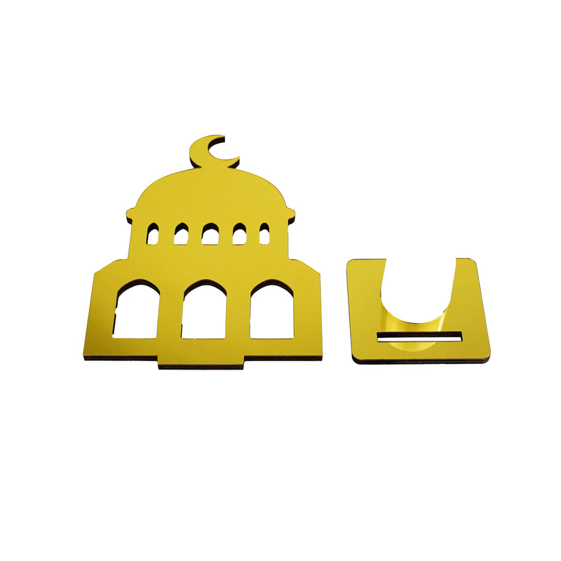 Candle with Mosque Stand Mirrored (757-57)