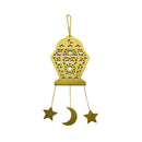 Set of 2 Shiny Gold Wooden Lanterns (757-70)