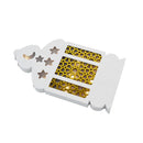 Geometric White MEDIUM Solid Wood Lantern Light Stand (757-88)