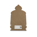 Geometric White MEDIUM Solid Wood Lantern Light Stand (757-88)