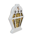 White MEDIUM Solid Wood Lantern Light Stand (757-89)