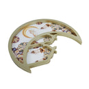 GOLD Wooden Crescent Moon Minaret Food Serving Tray (757-22)