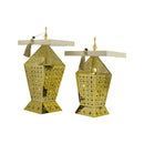 Gold LED Lantern with Tray Top (24715-4)