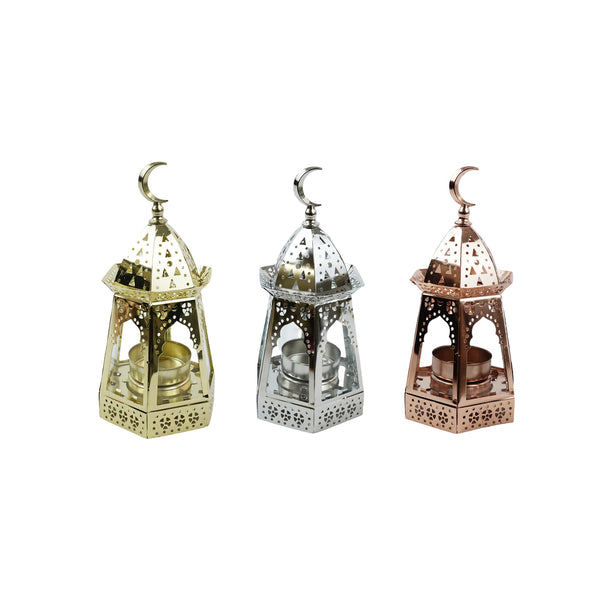 3 x Mini Triangle Minaret Tealight Lantern- Choose Colour (2693D)