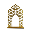 Giant Reflective Gold Masjid Arch Wooden Stand With Fairy Lights (757-46)