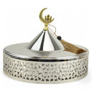 Set of 3 Silver Moroccan-Style Bowls with Crescent Topper and Tassels (24611-7)