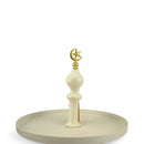 Ivory Decorative Serving Tray On Jug Stand  (24345-2)