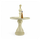 Ivory Decorative Serving Tray On Jug Stand  (24345-2)