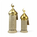 Large Gold Dome Ivory Lanterns (24740-4)