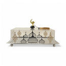 Silver Serving Tray With Mosque Design & Acrylic Dome Cover (24862-3)