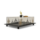 Black Serving Tray Mosque With Mosque Silhouette Design Acrylic Lid (24862-1)
